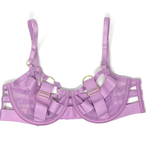 NWT Victoria's Secret Very Sexy Unlined Balconet Strappy Harness Bra 34C - Picture 2 of 8